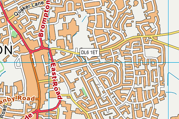 DL6 1ET map - OS VectorMap District (Ordnance Survey) DL6 1ET map - OS VectorMap District (Ordnance Survey)