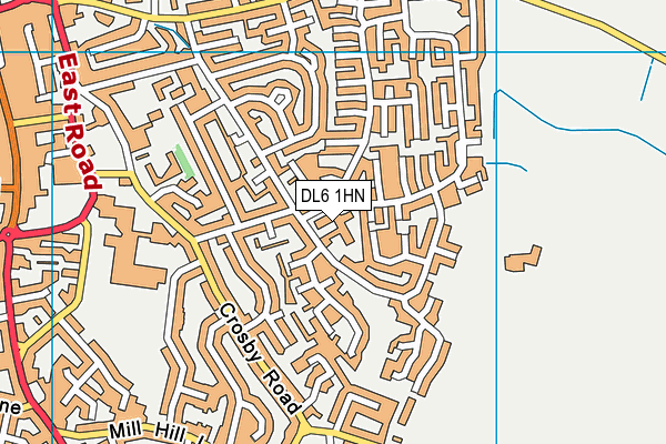 DL6 1HN map - OS VectorMap District (Ordnance Survey) DL6 1HN map - OS VectorMap District (Ordnance Survey)
