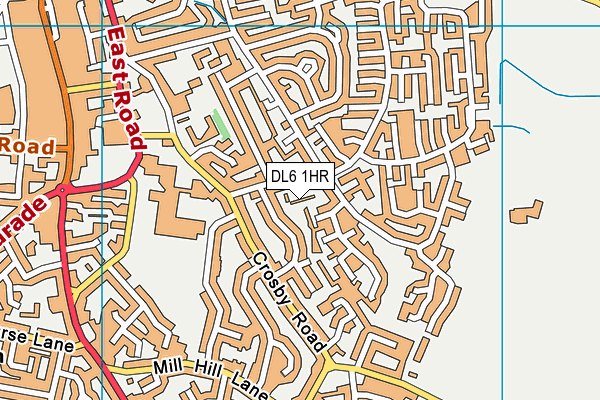 DL6 1HR map - OS VectorMap District (Ordnance Survey) DL6 1HR map - OS VectorMap District (Ordnance Survey)