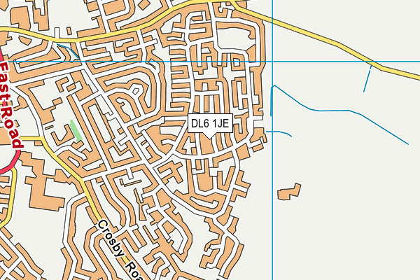 DL6 1JE map - OS VectorMap District (Ordnance Survey) DL6 1JE map - OS VectorMap District (Ordnance Survey)