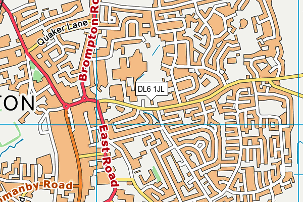 DL6 1JL map - OS VectorMap District (Ordnance Survey) DL6 1JL map - OS VectorMap District (Ordnance Survey)
