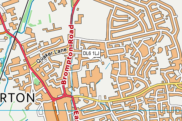 DL6 1LJ map - OS VectorMap District (Ordnance Survey) DL6 1LJ map - OS VectorMap District (Ordnance Survey)