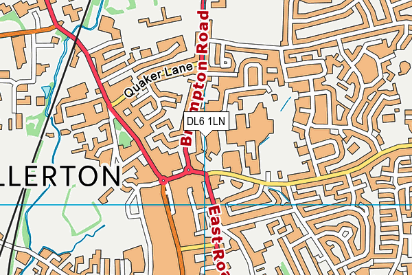 DL6 1LN map - OS VectorMap District (Ordnance Survey) DL6 1LN map - OS VectorMap District (Ordnance Survey)