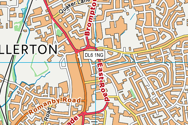 DL6 1NG map - OS VectorMap District (Ordnance Survey)