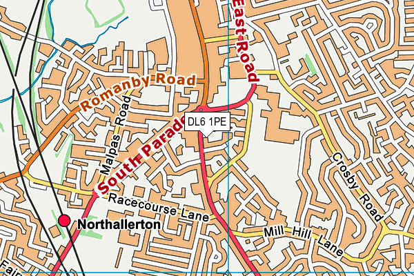 DL6 1PE map - OS VectorMap District (Ordnance Survey) DL6 1PE map - OS VectorMap District (Ordnance Survey)