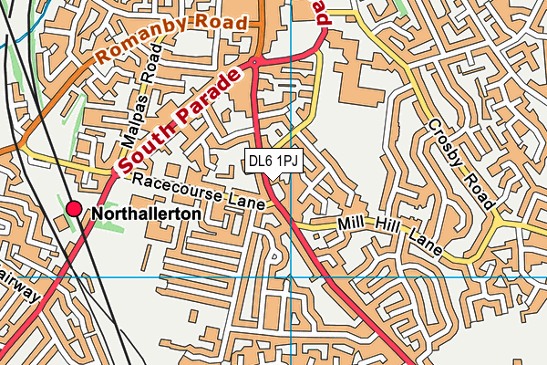 DL6 1PJ map - OS VectorMap District (Ordnance Survey) DL6 1PJ map - OS VectorMap District (Ordnance Survey)