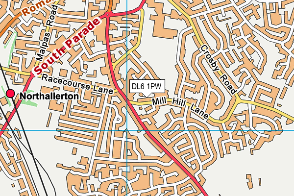 DL6 1PW map - OS VectorMap District (Ordnance Survey) DL6 1PW map - OS VectorMap District (Ordnance Survey)