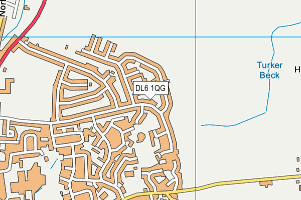 DL6 1QG map - OS VectorMap District (Ordnance Survey) DL6 1QG map - OS VectorMap District (Ordnance Survey)