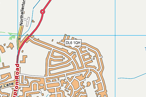 DL6 1QH map - OS VectorMap District (Ordnance Survey) DL6 1QH map - OS VectorMap District (Ordnance Survey)