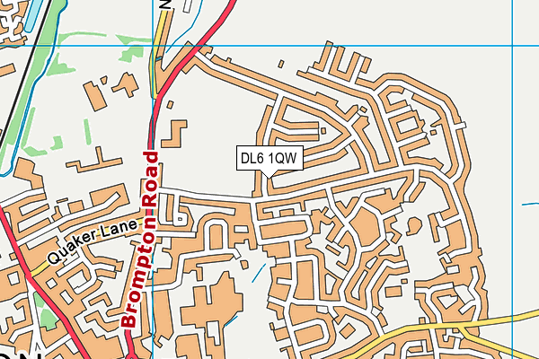 DL6 1QW map - OS VectorMap District (Ordnance Survey) DL6 1QW map - OS VectorMap District (Ordnance Survey)