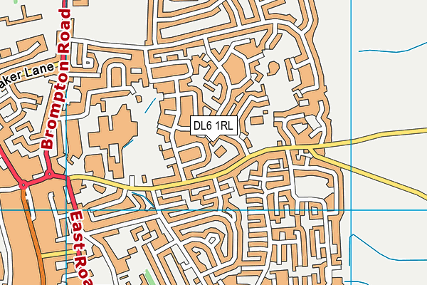 DL6 1RL map - OS VectorMap District (Ordnance Survey) DL6 1RL map - OS VectorMap District (Ordnance Survey)