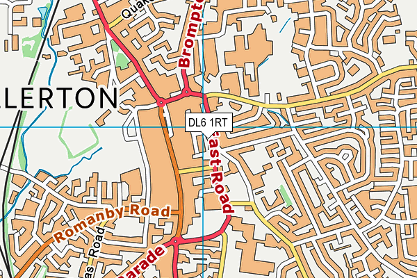 DL6 1RT map - OS VectorMap District (Ordnance Survey) DL6 1RT map - OS VectorMap District (Ordnance Survey)