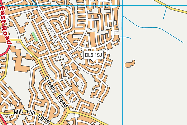 DL6 1SJ map - OS VectorMap District (Ordnance Survey) DL6 1SJ map - OS VectorMap District (Ordnance Survey)