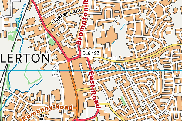 DL6 1SZ map - OS VectorMap District (Ordnance Survey)