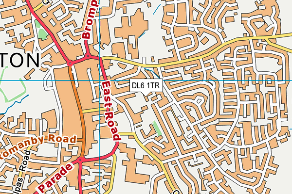 DL6 1TR map - OS VectorMap District (Ordnance Survey) DL6 1TR map - OS VectorMap District (Ordnance Survey)