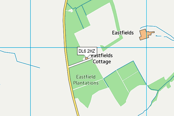 DL6 2HZ map - OS VectorMap District (Ordnance Survey) DL6 2HZ map - OS VectorMap District (Ordnance Survey)