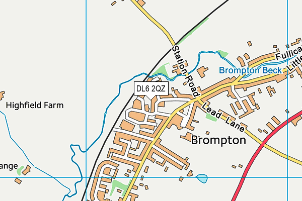 DL6 2QZ map - OS VectorMap District (Ordnance Survey) DL6 2QZ map - OS VectorMap District (Ordnance Survey)