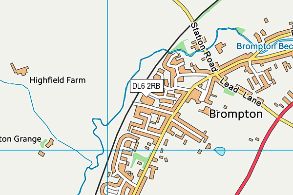 DL6 2RB map - OS VectorMap District (Ordnance Survey) DL6 2RB map - OS VectorMap District (Ordnance Survey)