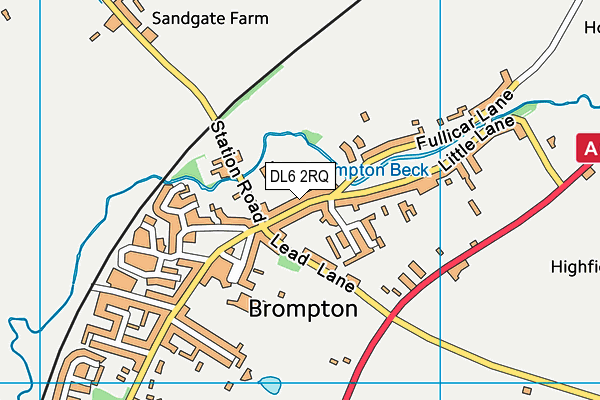 DL6 2RQ map - OS VectorMap District (Ordnance Survey) DL6 2RQ map - OS VectorMap District (Ordnance Survey)