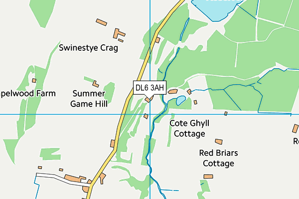 DL6 3AH map - OS VectorMap District (Ordnance Survey) DL6 3AH map - OS VectorMap District (Ordnance Survey)