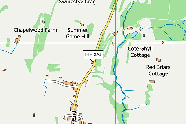 DL6 3AJ map - OS VectorMap District (Ordnance Survey) DL6 3AJ map - OS VectorMap District (Ordnance Survey)