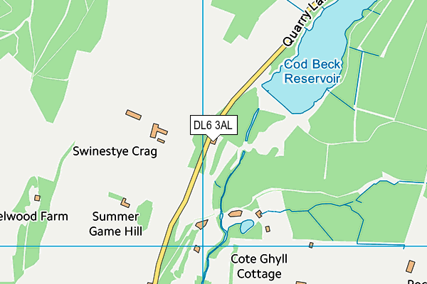 DL6 3AL map - OS VectorMap District (Ordnance Survey) DL6 3AL map - OS VectorMap District (Ordnance Survey)