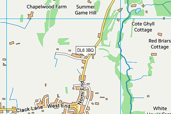 DL6 3BQ map - OS VectorMap District (Ordnance Survey) DL6 3BQ map - OS VectorMap District (Ordnance Survey)