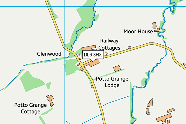 DL6 3HX map - OS VectorMap District (Ordnance Survey)
