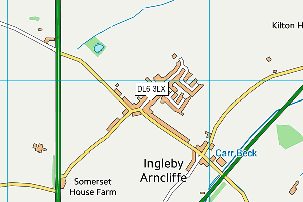 DL6 3LX map - OS VectorMap District (Ordnance Survey) DL6 3LX map - OS VectorMap District (Ordnance Survey)