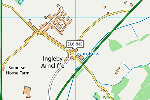DL6 3NG map - OS VectorMap District (Ordnance Survey) DL6 3NG map - OS VectorMap District (Ordnance Survey)