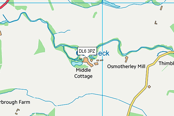 DL6 3PZ map - OS VectorMap District (Ordnance Survey) DL6 3PZ map - OS VectorMap District (Ordnance Survey)