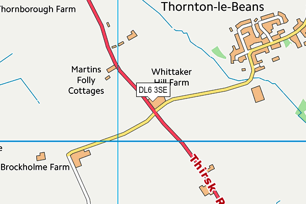 DL6 3SE map - OS VectorMap District (Ordnance Survey) DL6 3SE map - OS VectorMap District (Ordnance Survey)