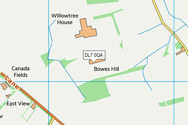 DL7 0QA map - OS VectorMap District (Ordnance Survey) DL7 0QA map - OS VectorMap District (Ordnance Survey)