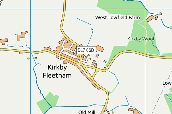 DL7 0SD map - OS VectorMap District (Ordnance Survey) DL7 0SD map - OS VectorMap District (Ordnance Survey)