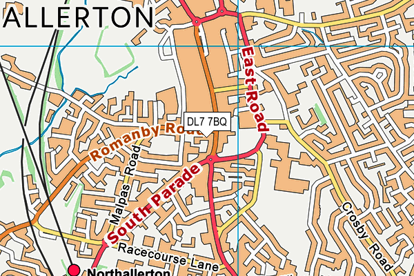 DL7 7BQ map - OS VectorMap District (Ordnance Survey) DL7 7BQ map - OS VectorMap District (Ordnance Survey)