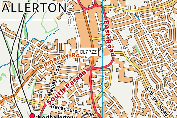 DL7 7ZZ map - OS VectorMap District (Ordnance Survey) DL7 7ZZ map - OS VectorMap District (Ordnance Survey)