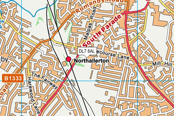 DL7 8AL map - OS VectorMap District (Ordnance Survey) DL7 8AL map - OS VectorMap District (Ordnance Survey)
