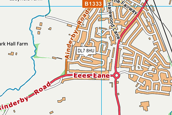 DL7 8HU map - OS VectorMap District (Ordnance Survey) DL7 8HU map - OS VectorMap District (Ordnance Survey)