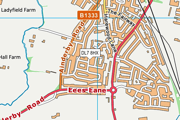 DL7 8HX map - OS VectorMap District (Ordnance Survey) DL7 8HX map - OS VectorMap District (Ordnance Survey)