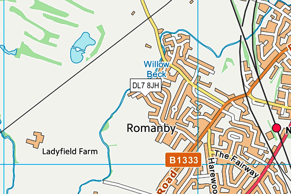 DL7 8JH map - OS VectorMap District (Ordnance Survey)