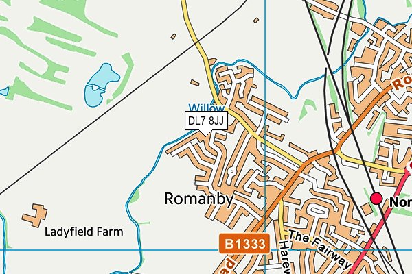 DL7 8JJ map - OS VectorMap District (Ordnance Survey) DL7 8JJ map - OS VectorMap District (Ordnance Survey)