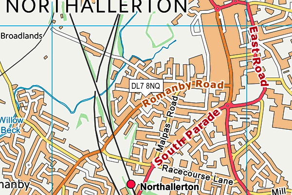 DL7 8NQ map - OS VectorMap District (Ordnance Survey) DL7 8NQ map - OS VectorMap District (Ordnance Survey)
