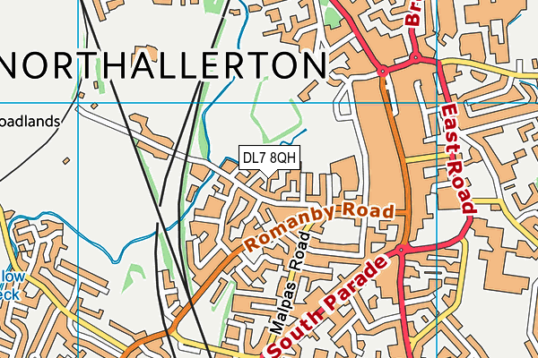 DL7 8QH map - OS VectorMap District (Ordnance Survey)