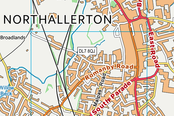 DL7 8QJ map - OS VectorMap District (Ordnance Survey) DL7 8QJ map - OS VectorMap District (Ordnance Survey)