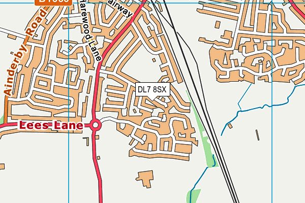 DL7 8SX map - OS VectorMap District (Ordnance Survey) DL7 8SX map - OS VectorMap District (Ordnance Survey)