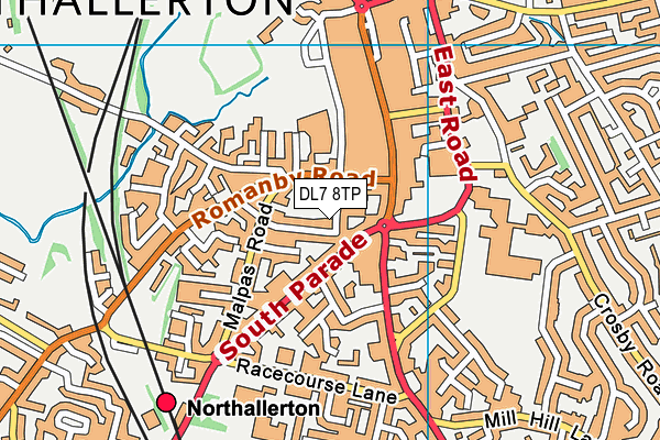 DL7 8TP map - OS VectorMap District (Ordnance Survey) DL7 8TP map - OS VectorMap District (Ordnance Survey)
