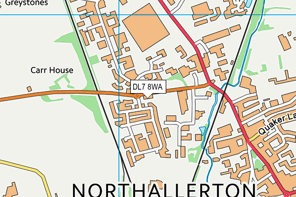 DL7 8WA map - OS VectorMap District (Ordnance Survey) DL7 8WA map - OS VectorMap District (Ordnance Survey)