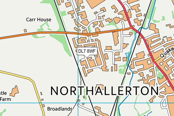 DL7 8WF map - OS VectorMap District (Ordnance Survey) DL7 8WF map - OS VectorMap District (Ordnance Survey)