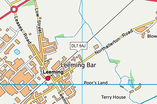 DL7 9AJ map - OS VectorMap District (Ordnance Survey) DL7 9AJ map - OS VectorMap District (Ordnance Survey)