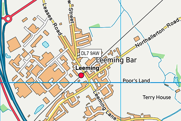 DL7 9AW map - OS VectorMap District (Ordnance Survey) DL7 9AW map - OS VectorMap District (Ordnance Survey)